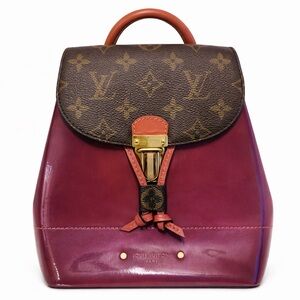 Louis Vuitton LV Pink & Brown Monogram Vernis Hot Springs Backpack